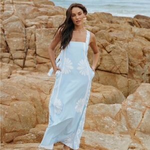 Petal & Pup Light Blue Floral Coverup